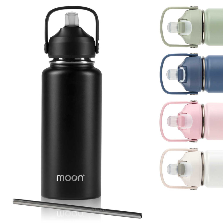 Water Bottle with Straw Lid