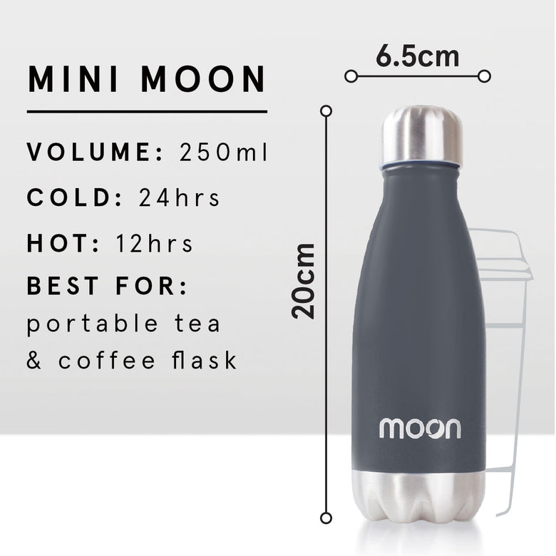 Moon Bottle 250ml - Insulated, Stainless Steel Water Bottles