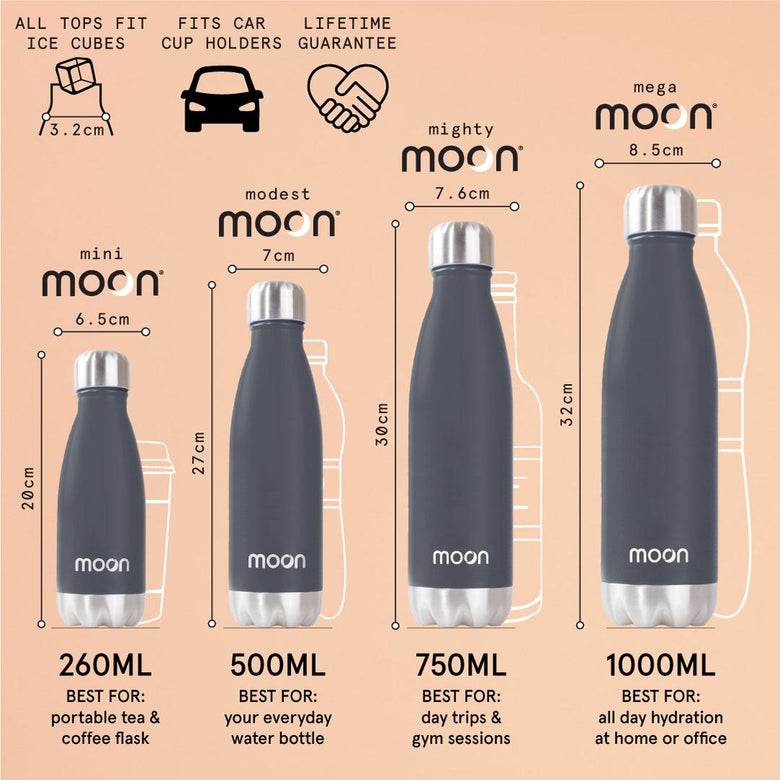 Moon Bottles - Insulated, Stainless Steel Water Bottles